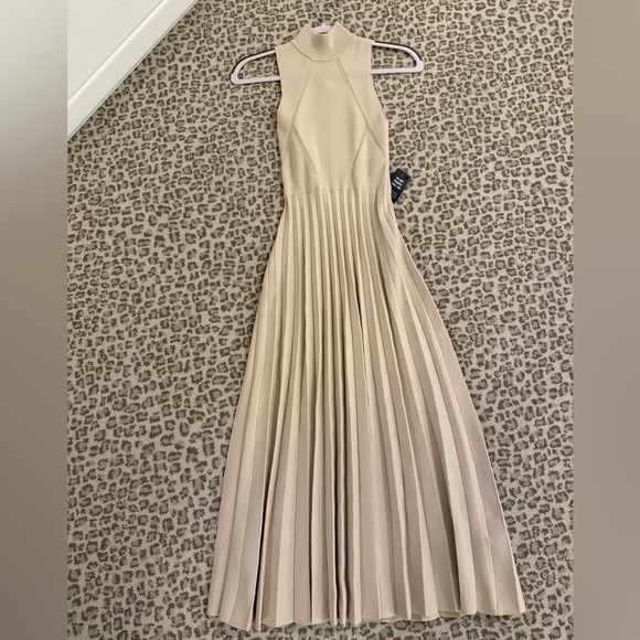 NWT. EXPRESS TAN KNIT DRESS. SIZE XS. - Picture 1 of 2